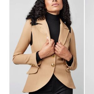 SMYTHE RIFLE PATCH EQUESTRIAN BLAZER WOOL BLEND JACKET